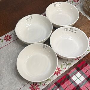Rae Dunn White Ceramic Pasta Bowl Set